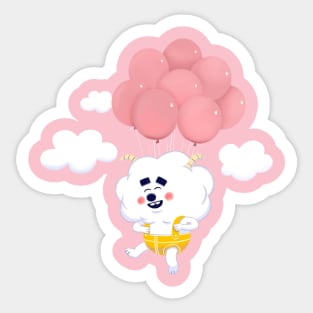 Cloud Head Dog Sticker